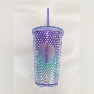 Starbucks Summer 2021 Mermaid Purple Blue Ombré Studded Tumbler Grande 16oz